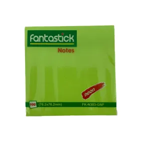 Fantastick Stick Notes 3x3" Fluorscent Green