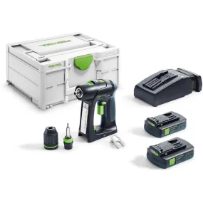 FESTOOL CORDLESS DRILL C 18 C 3.1 PLUS FES576437