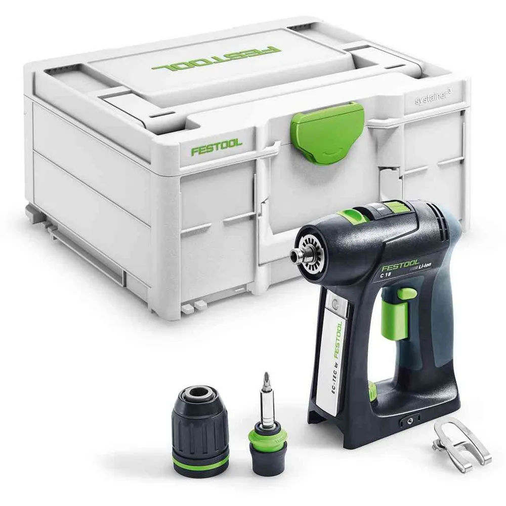 FESTOOL CORDLESS DRILL C18-BASIC FES576434