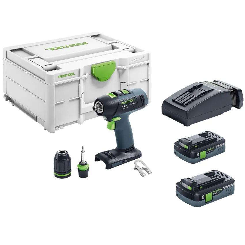 FESTOOL CORDLESS DRILL T18 18 3 HPC 4.0 I-PLUS FES576446