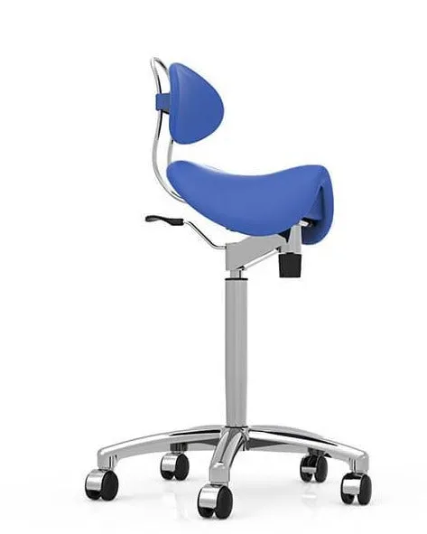 High-Quality Ergonomic Sit-Stand Saddle Chair with Back Support for Improved Posture