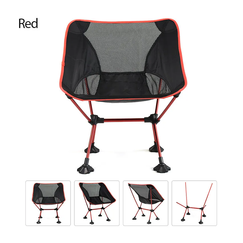 Foldable Fishing Chairs Bearing 330lb Weight w/ Stable Large Feet