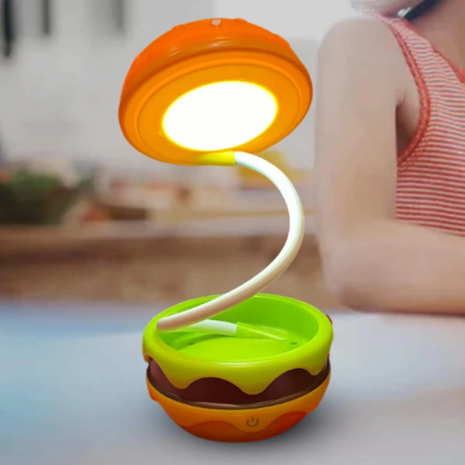 Foldable Wireless Unique Hamburger Table Lamp