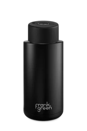 Frank Green Ceramic Reusable Bottle with Push Button Lid - Black