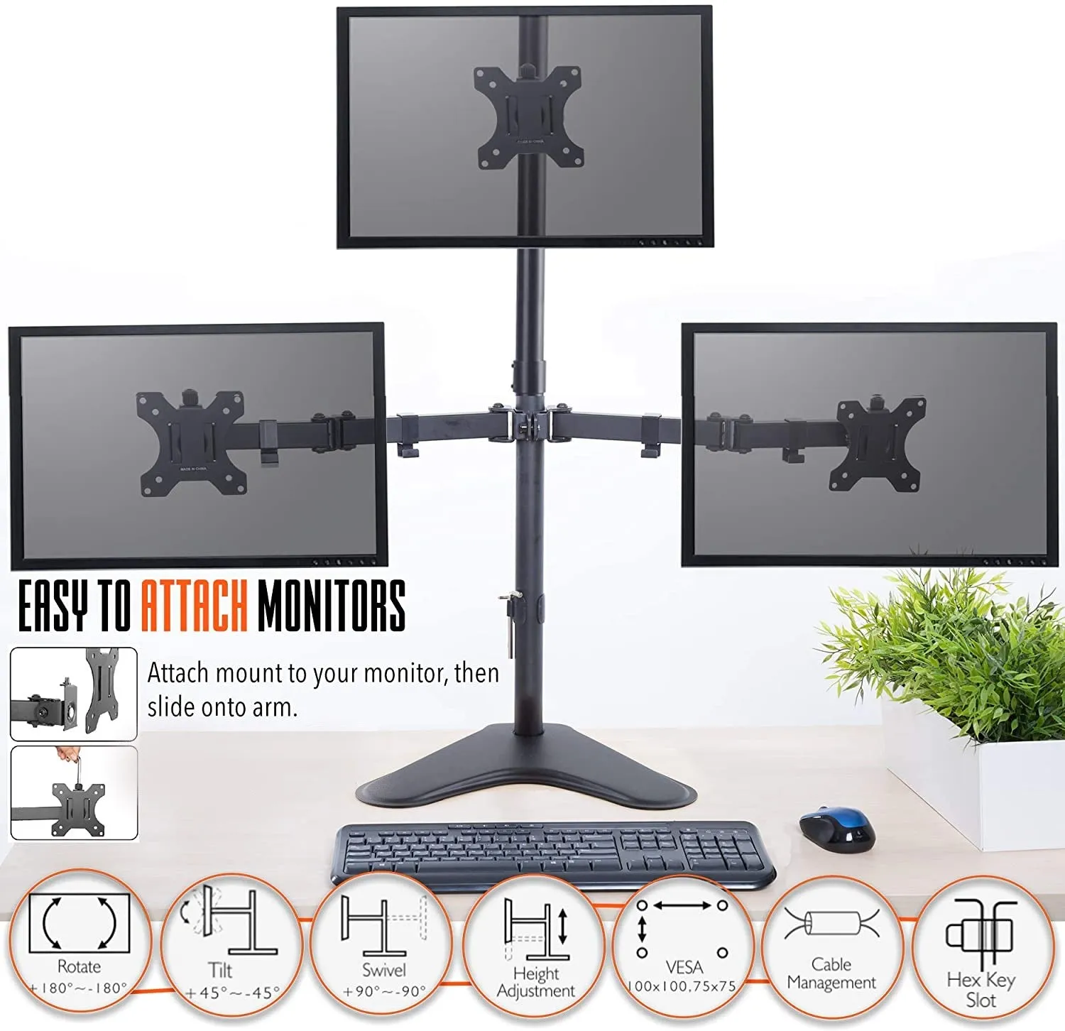 Freestanding Monitor Mounts (2-3 Monitor Options Available)