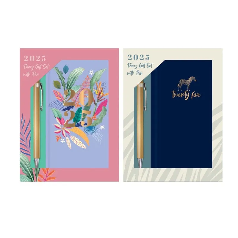 Gift Set Diary Slim WTV with Pen Safari