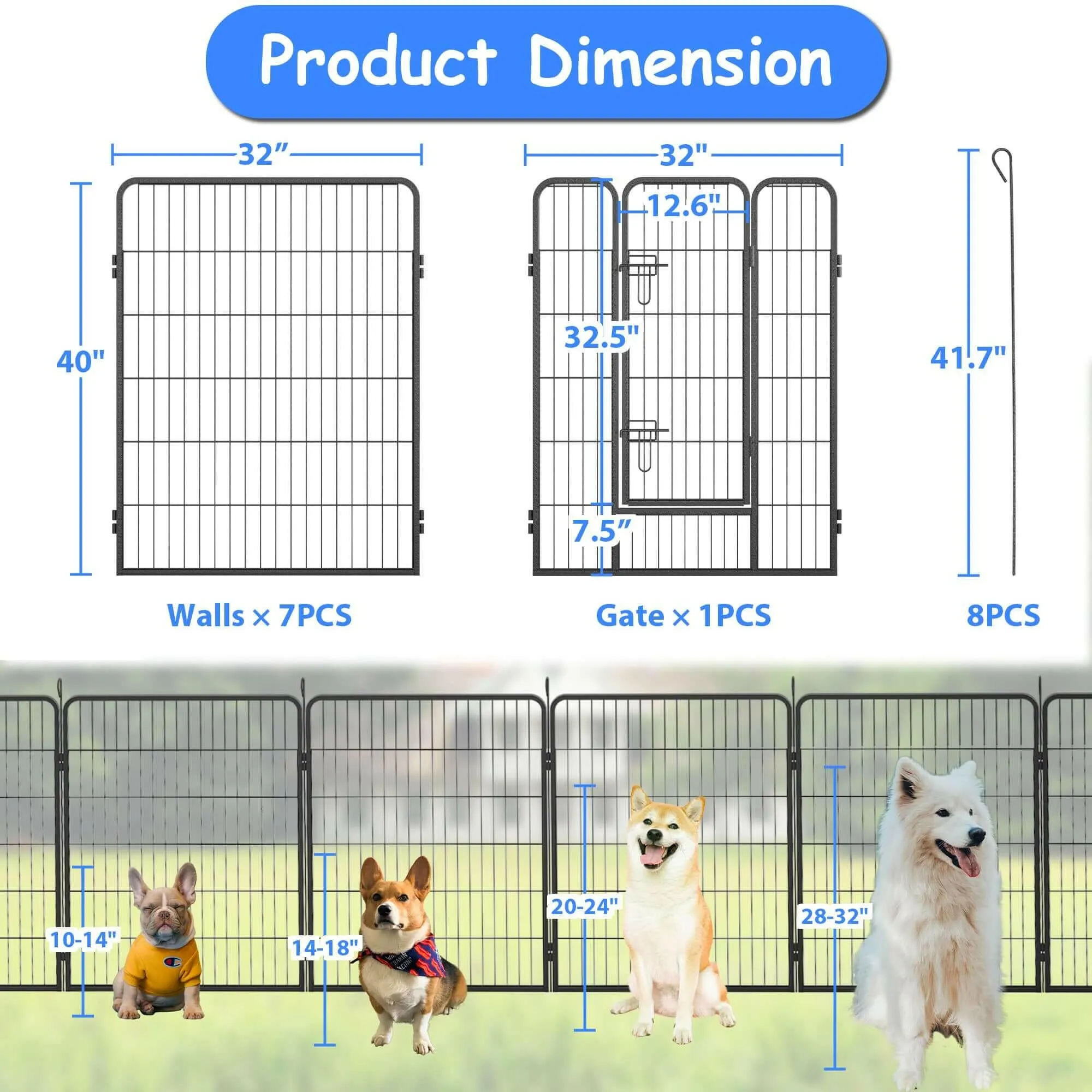 Heavy Duty Dog Pens Outdoor Dog Fence