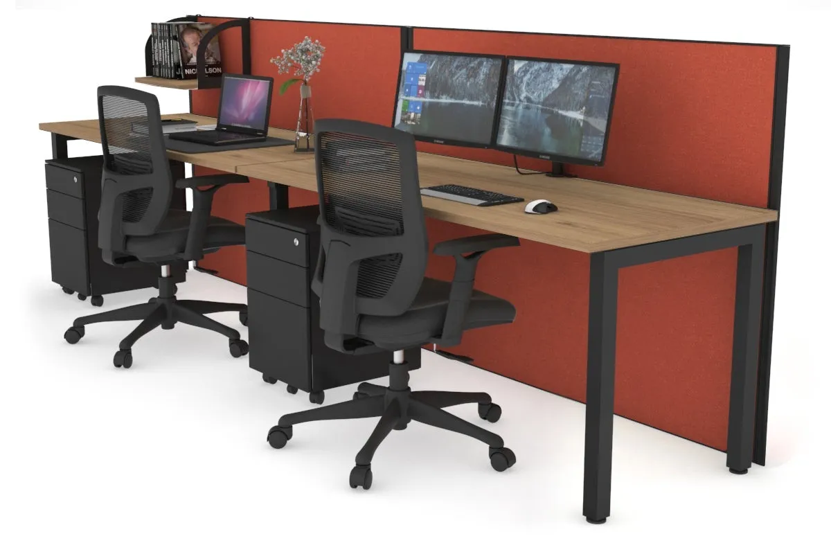 Horizon Quadro 2 Person Run Square Legs Office Workstation [1400L x 700W]