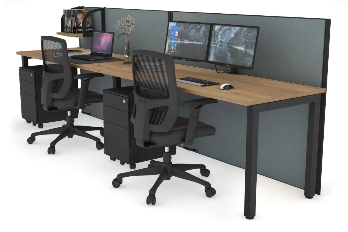 Horizon Quadro 2 Person Run Square Legs Office Workstation [1400L x 700W]