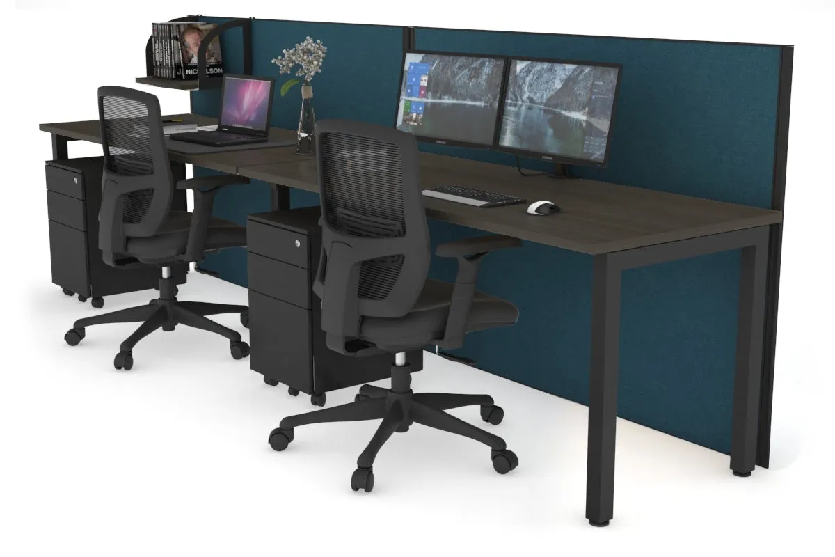 Horizon Quadro 2 Person Run Square Legs Office Workstation [1400L x 700W]