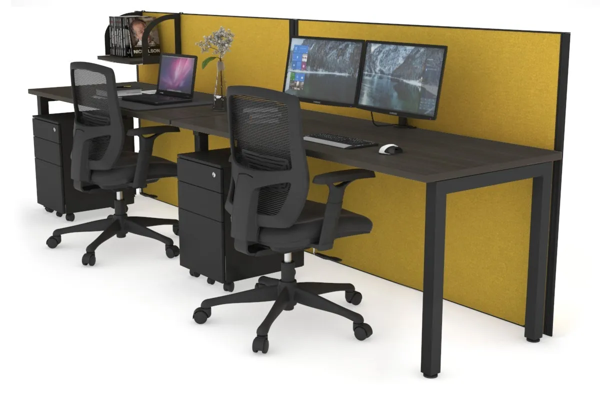 Horizon Quadro 2 Person Run Square Legs Office Workstation [1400L x 700W]