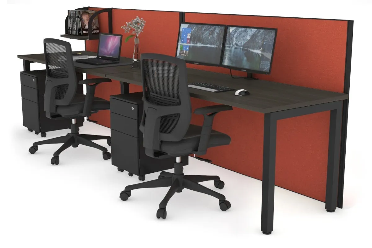 Horizon Quadro 2 Person Run Square Legs Office Workstation [1400L x 700W]