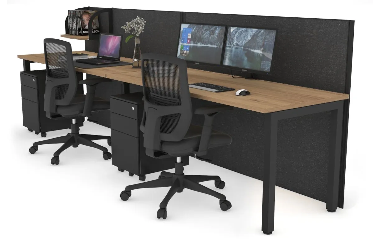 Horizon Quadro 2 Person Run Square Legs Office Workstation [1400L x 700W]