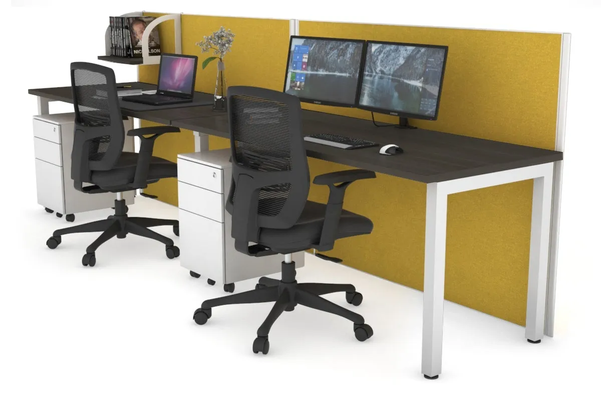 Horizon Quadro 2 Person Run Square Legs Office Workstation [1400L x 700W]