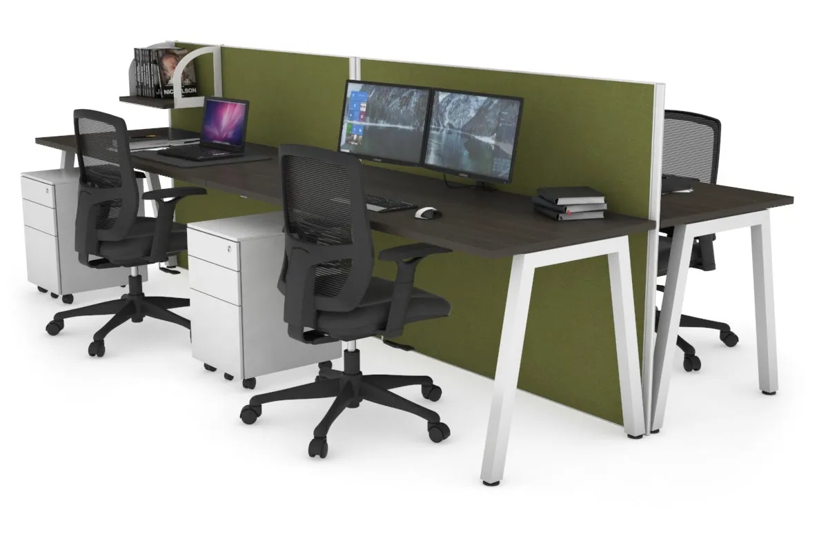 Horizon Quadro 4 Person Bench A Legs Office Workstation [1800L x 700W]