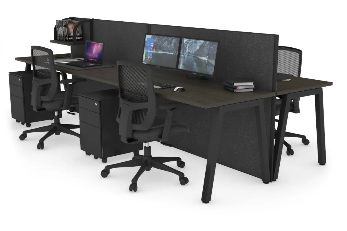 Horizon Quadro 4 Person Bench A Legs Office Workstation [1800L x 700W]