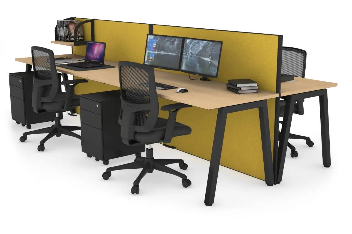 Horizon Quadro 4 Person Bench A Legs Office Workstation [1800L x 700W]