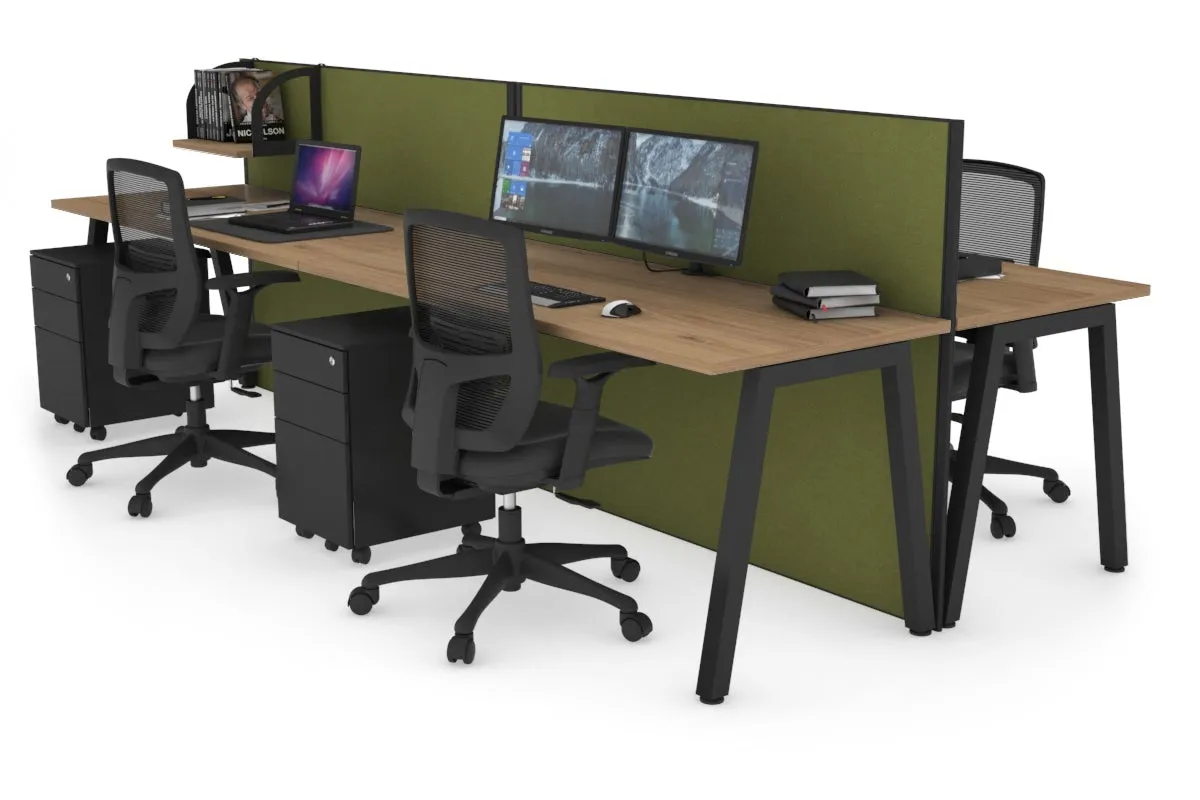 Horizon Quadro 4 Person Bench A Legs Office Workstation [1800L x 700W]