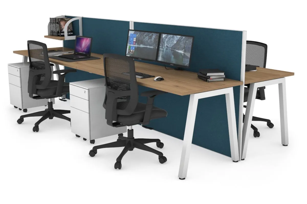 Horizon Quadro 4 Person Bench A Legs Office Workstation [1800L x 700W]