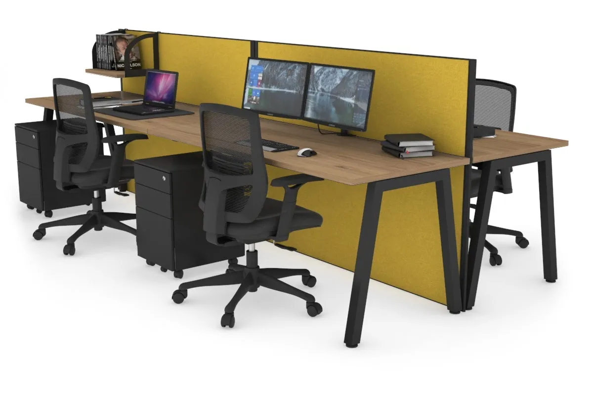 Horizon Quadro 4 Person Bench A Legs Office Workstation [1800L x 700W]