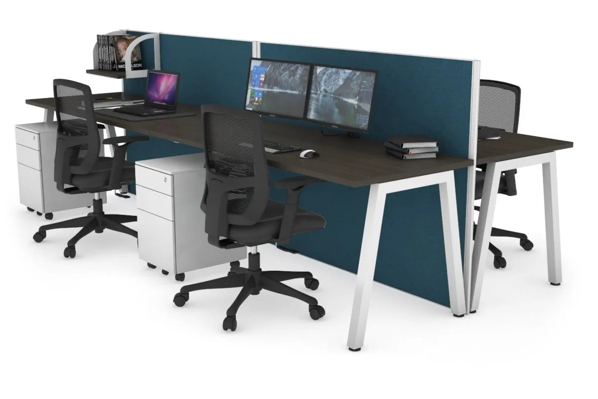 Horizon Quadro 4 Person Bench A Legs Office Workstation [1800L x 700W]