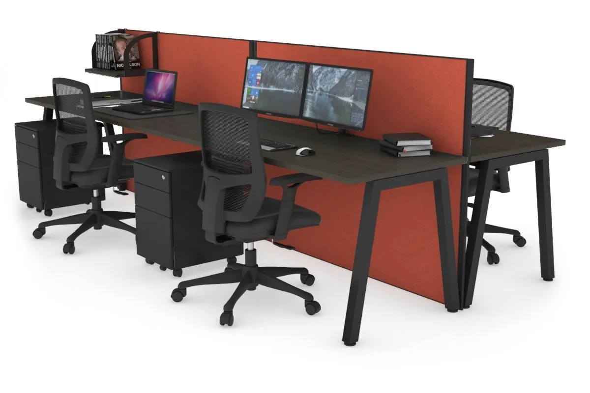 Horizon Quadro 4 Person Bench A Legs Office Workstation [1800L x 700W]