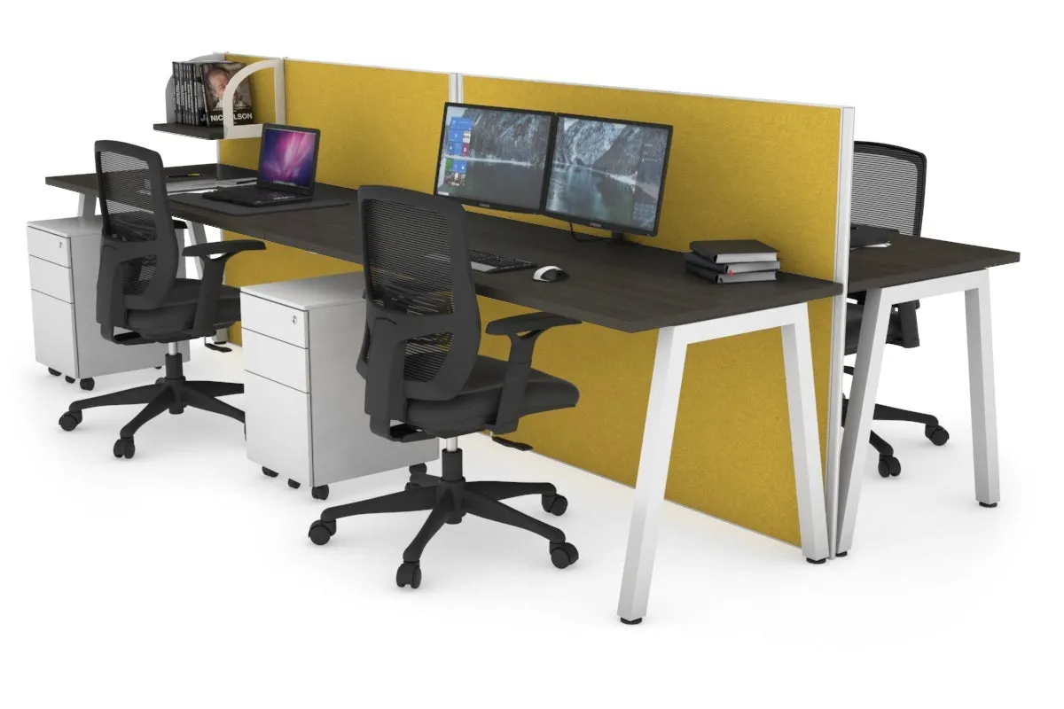 Horizon Quadro 4 Person Bench A Legs Office Workstation [1800L x 700W]