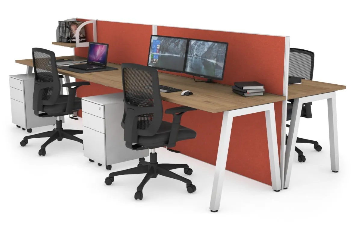 Horizon Quadro 4 Person Bench A Legs Office Workstation [1800L x 700W]