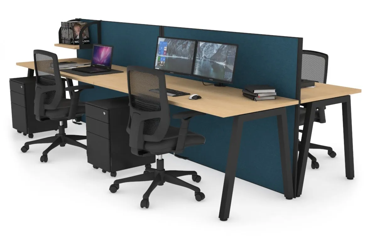 Horizon Quadro 4 Person Bench A Legs Office Workstation [1800L x 700W]