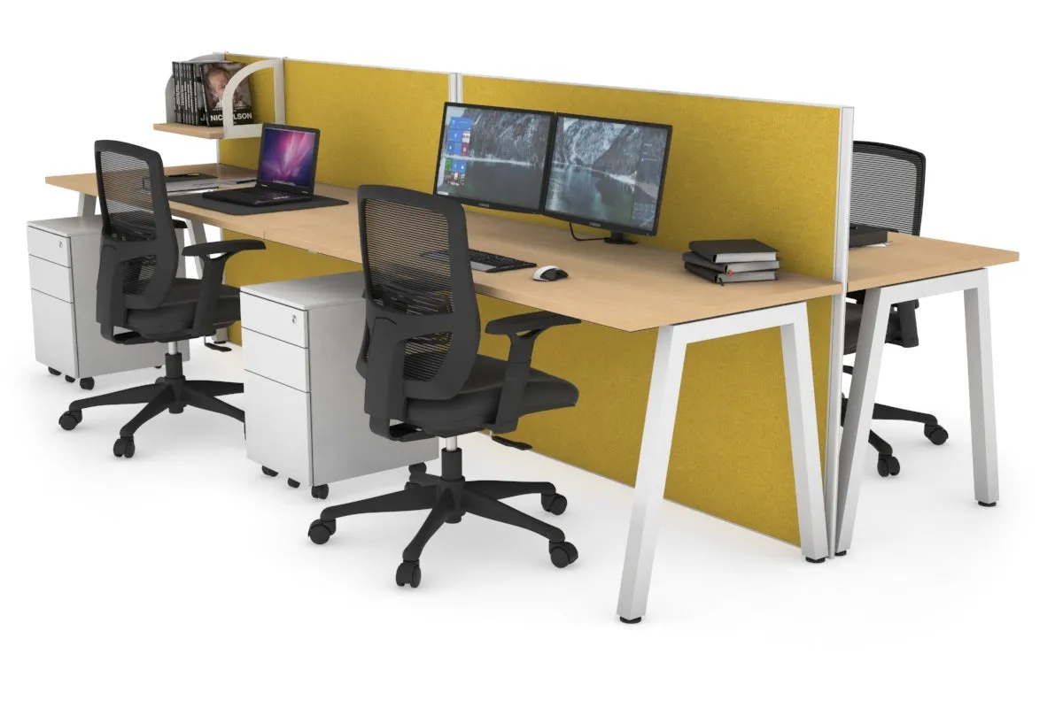 Horizon Quadro 4 Person Bench A Legs Office Workstation [1800L x 700W]