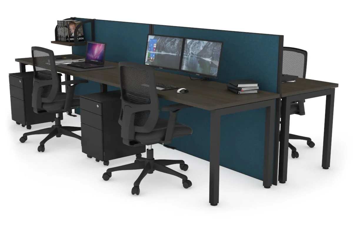 Horizon Quadro 4 Person Bench Square Legs Office Workstation [1600L x 700W]