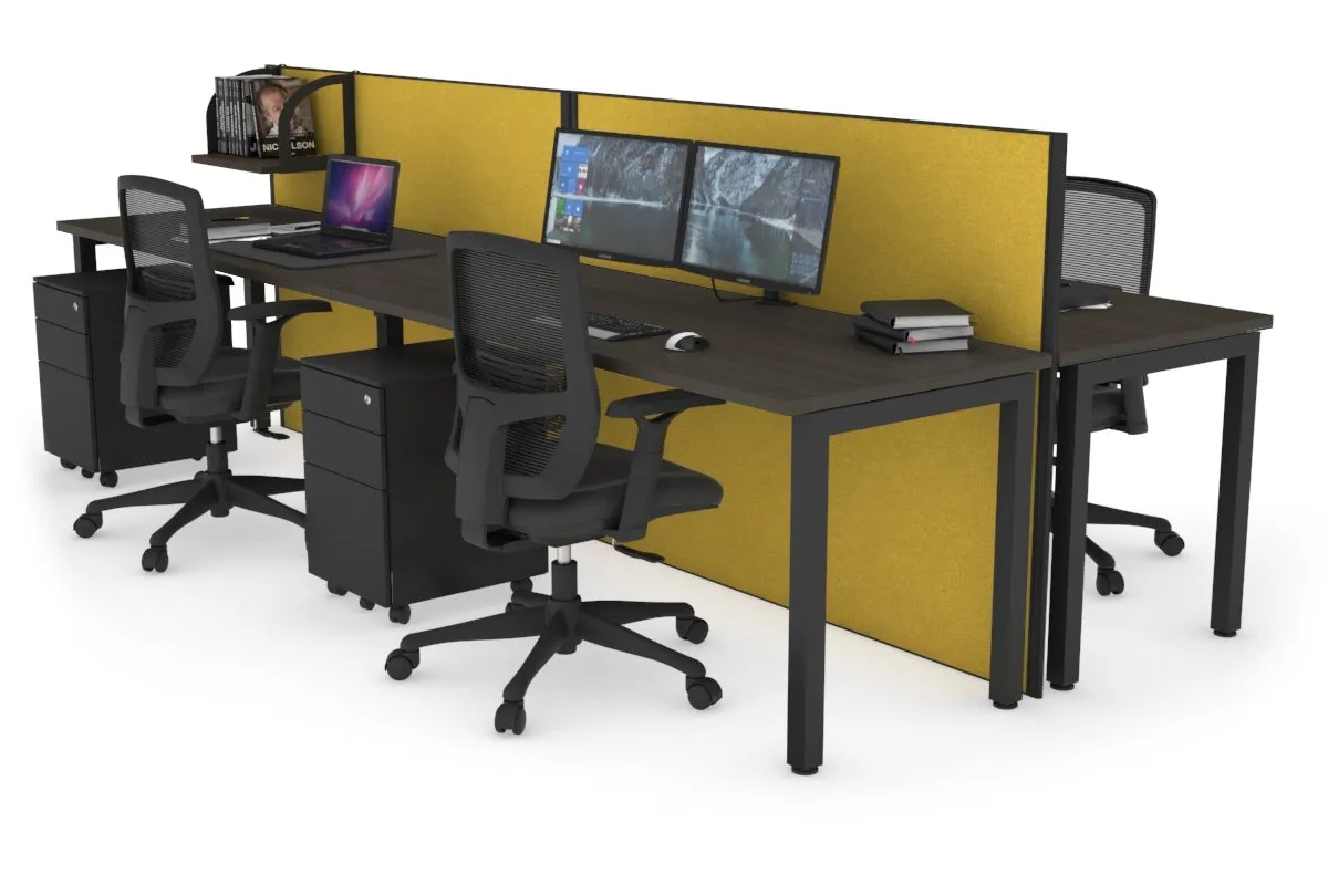 Horizon Quadro 4 Person Bench Square Legs Office Workstation [1600L x 700W]