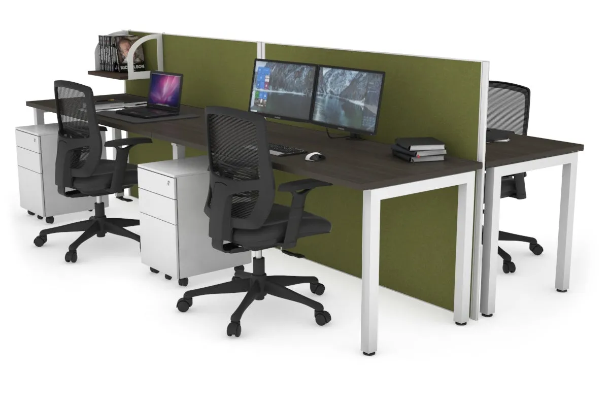 Horizon Quadro 4 Person Bench Square Legs Office Workstation [1800L x 700W]