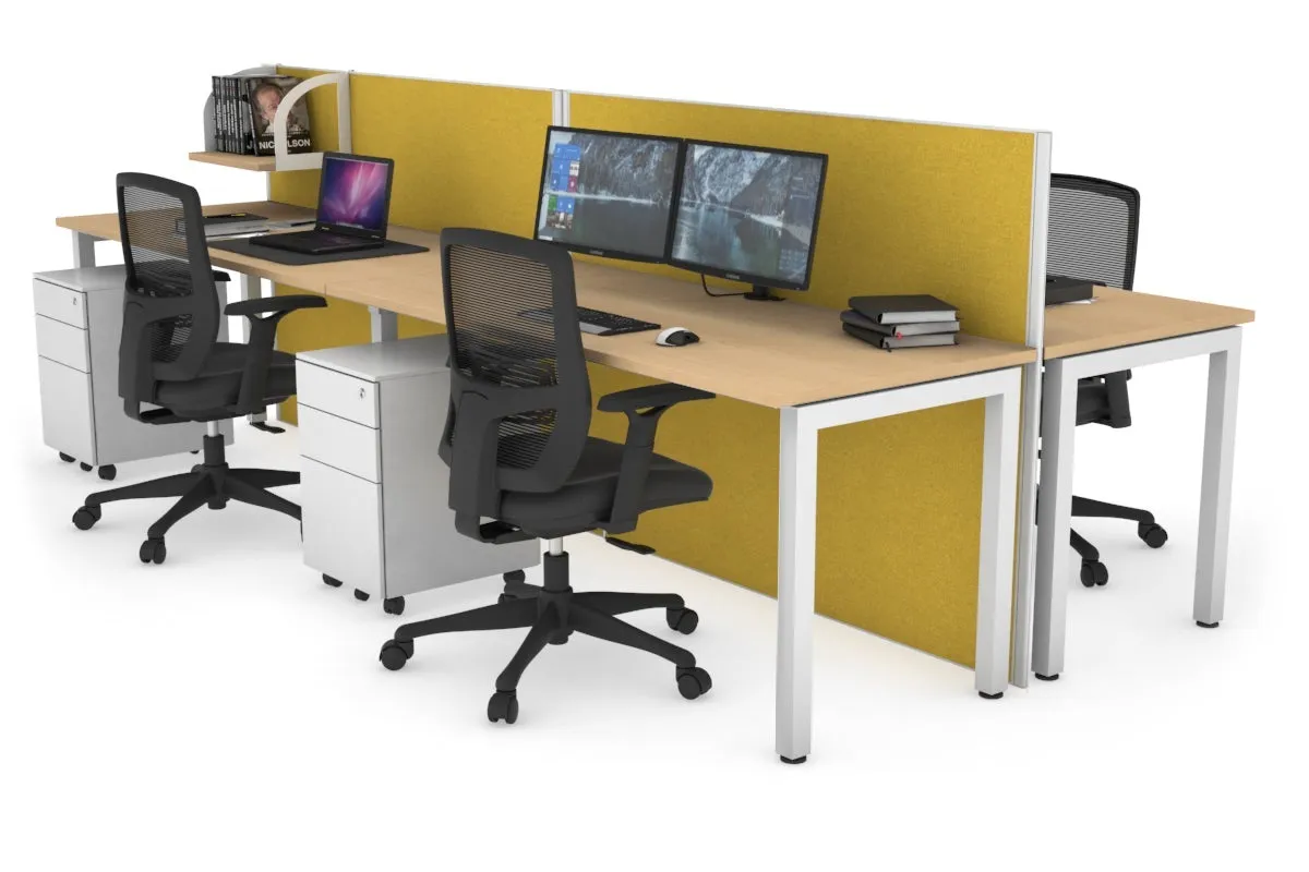 Horizon Quadro 4 Person Bench Square Legs Office Workstation [1800L x 700W]