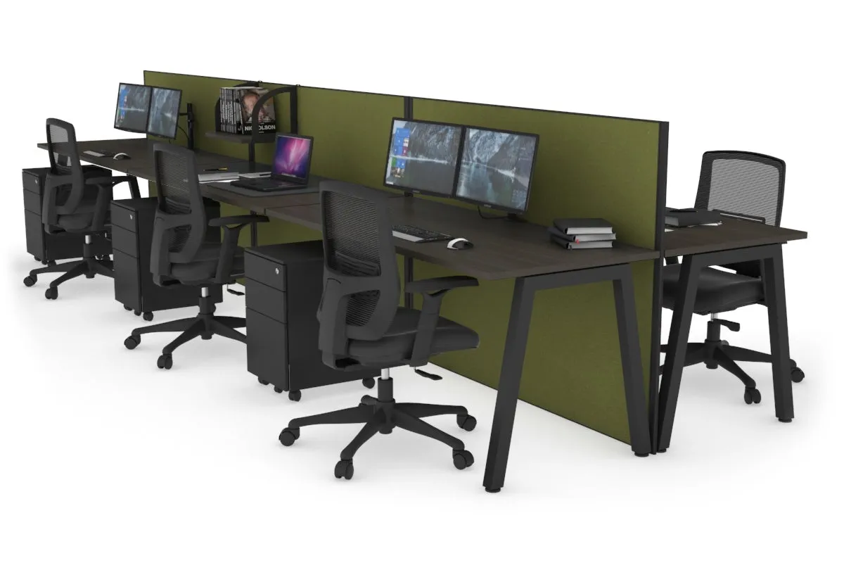 Horizon Quadro 6 Person Bench A Legs Office Workstation [1800L x 700W]