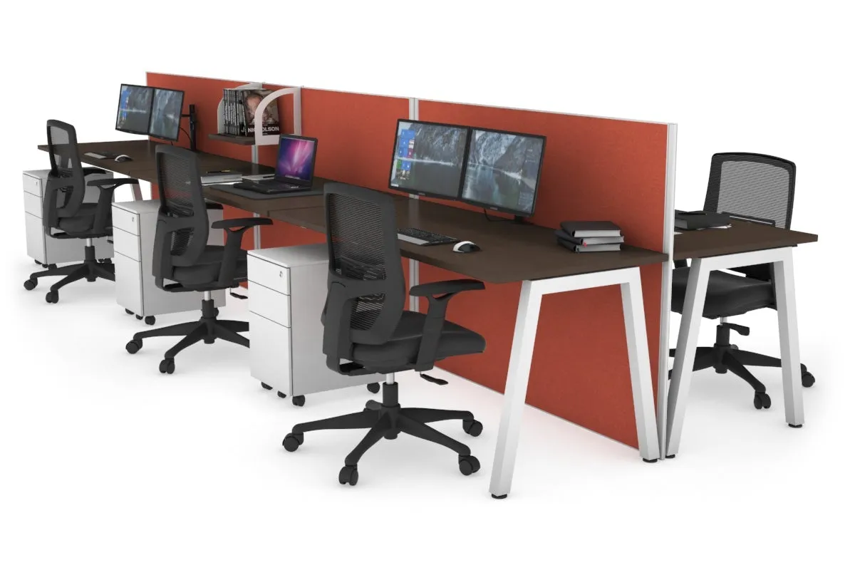 Horizon Quadro 6 Person Bench A Legs Office Workstation [1800L x 700W]