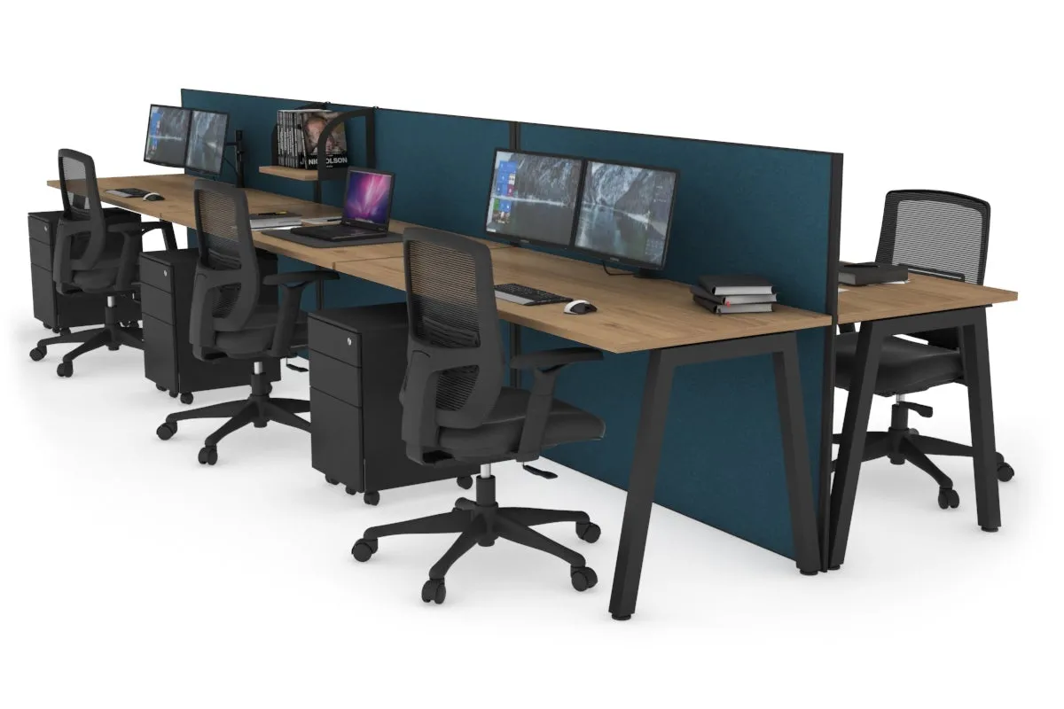 Horizon Quadro 6 Person Bench A Legs Office Workstation [1800L x 700W]