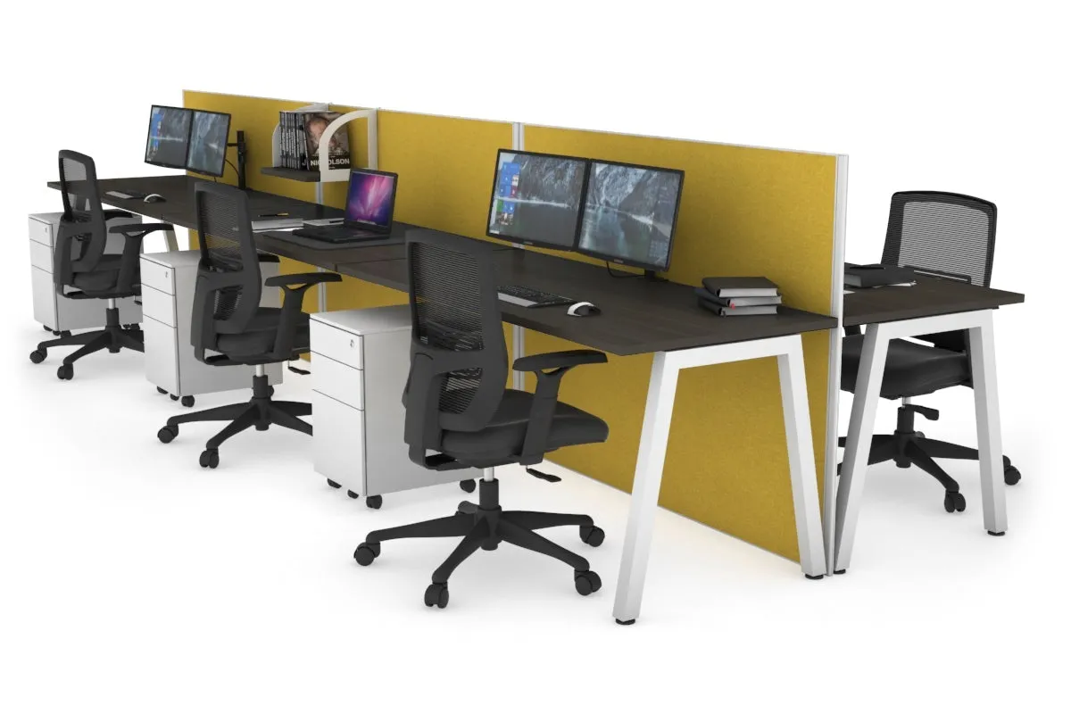 Horizon Quadro 6 Person Bench A Legs Office Workstation [1800L x 700W]