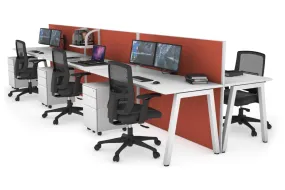 Horizon Quadro 6 Person Bench A Legs Office Workstation [1800L x 700W]