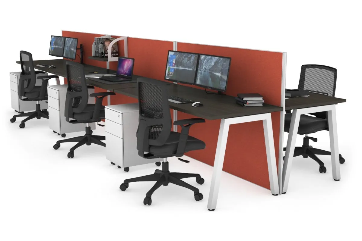 Horizon Quadro 6 Person Bench A Legs Office Workstation [1800L x 700W]