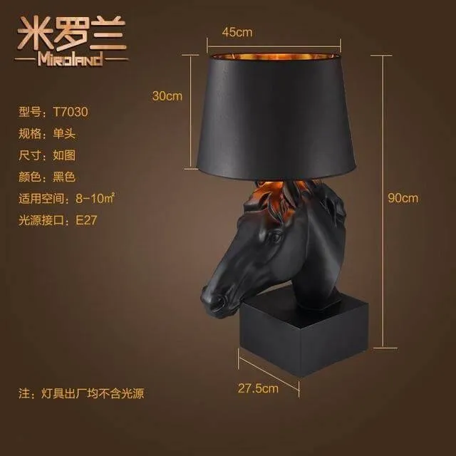 Horse Head Side Desk Lamp