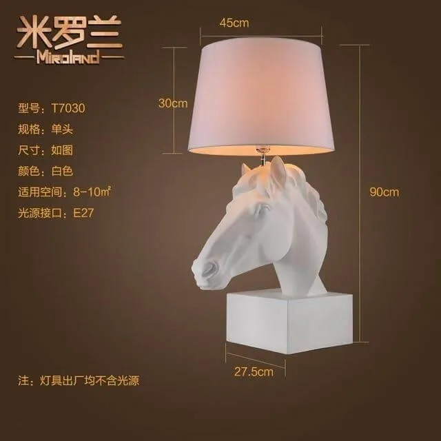 Horse Head Side Desk Lamp