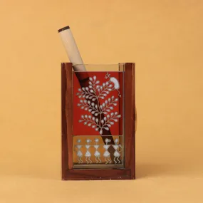 Jana- Warli Pen Stand with Clock