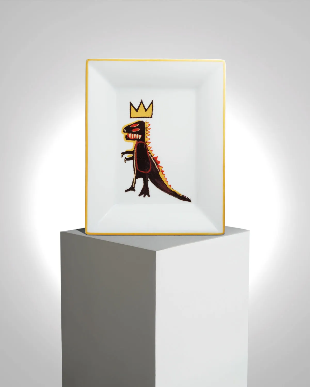 JEAN-MICHEL BASQUIAT PORCELAIN TRAY "GOLD DRAGON"