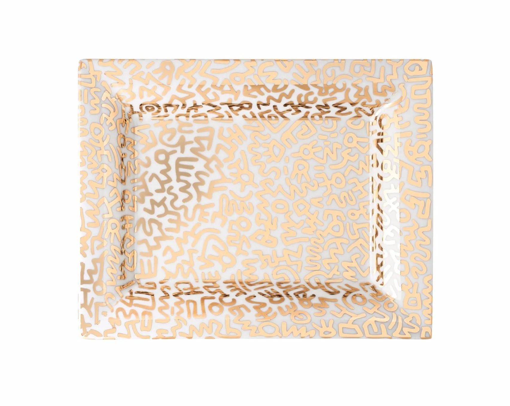 Keith Haring PORCELAIN TRAY GOLD "PATTERN COLLECTION"