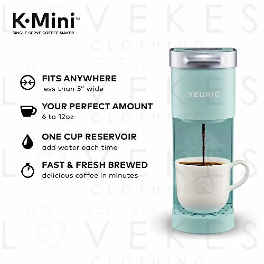 Keurig K-Mini Coffee Maker, Single Serve K-Cup Pod Coffee Brewer, 6 to 12 oz. Brew Sizes, Oasis