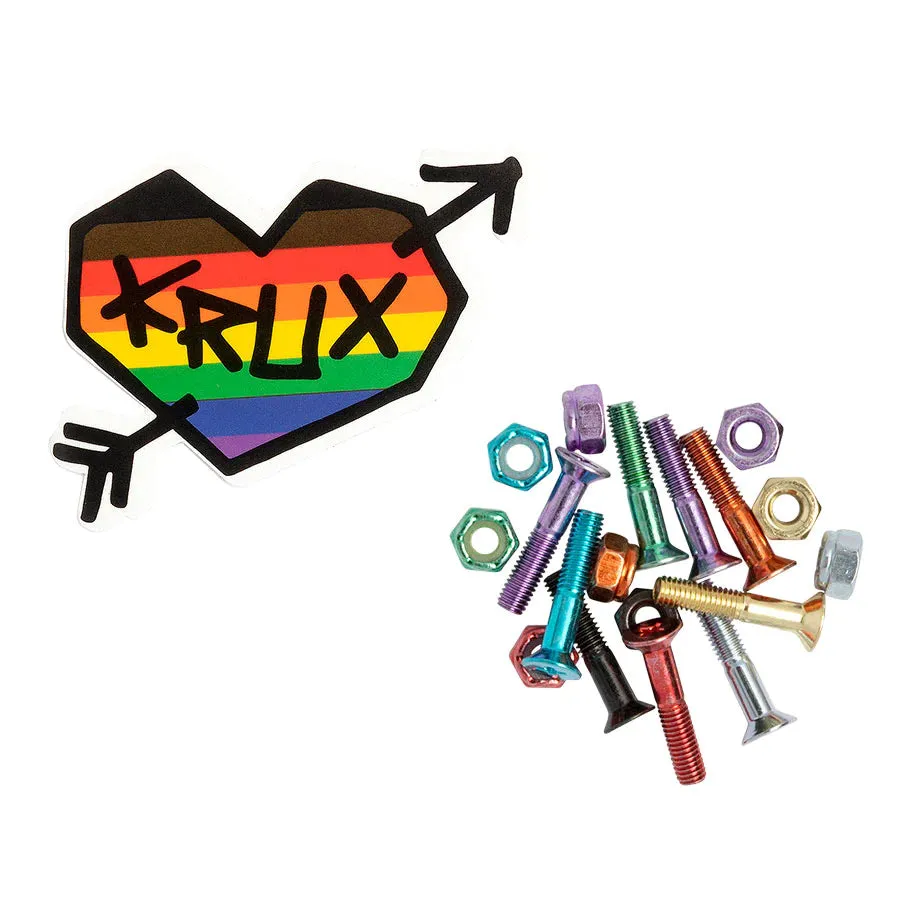 Krux Krome Hardware 1" Phillips - Rainbow