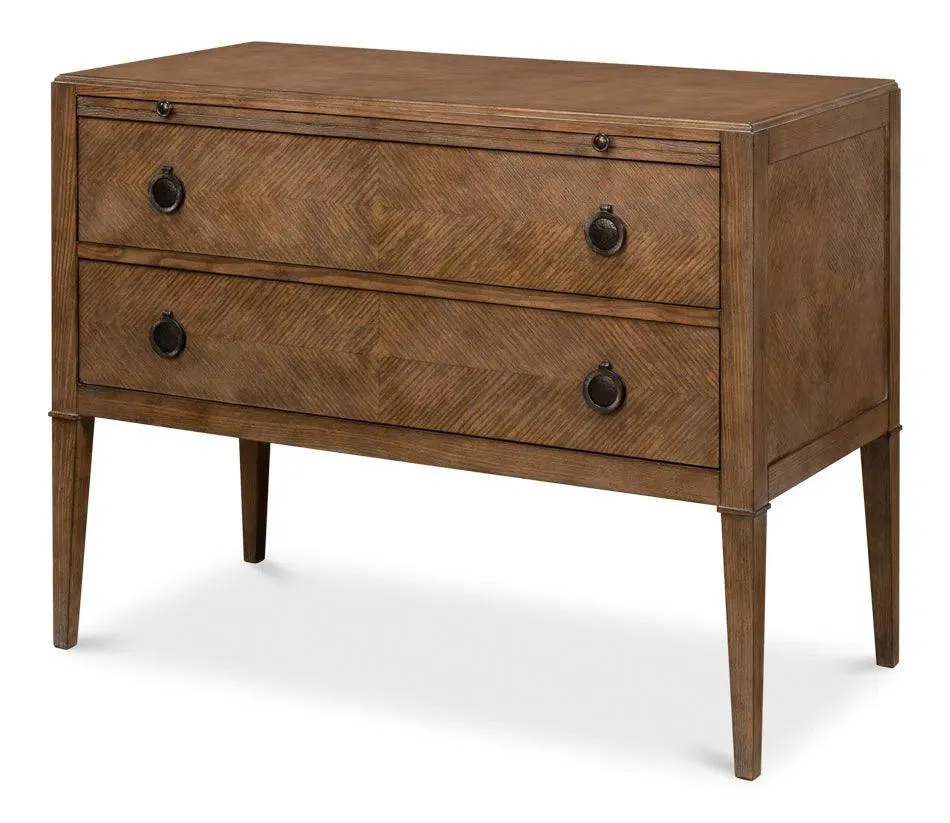 Ladlow Chest Two Drawers Light Mink Finish