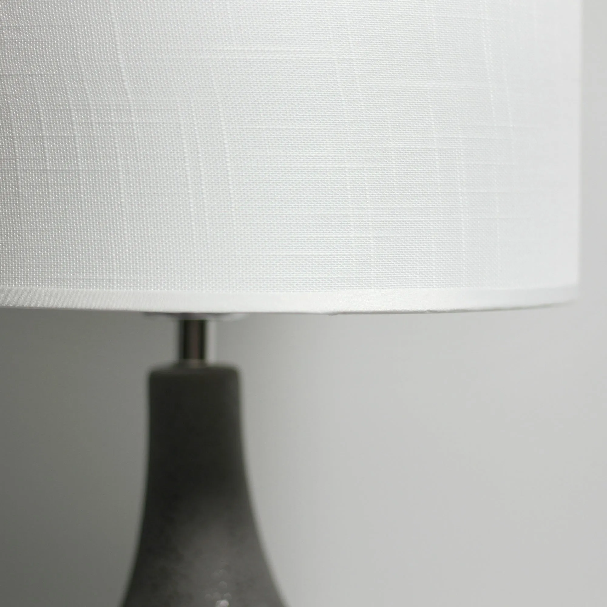 Large Ceramic Base Table Lamp, Drum Shade - Symfonisk