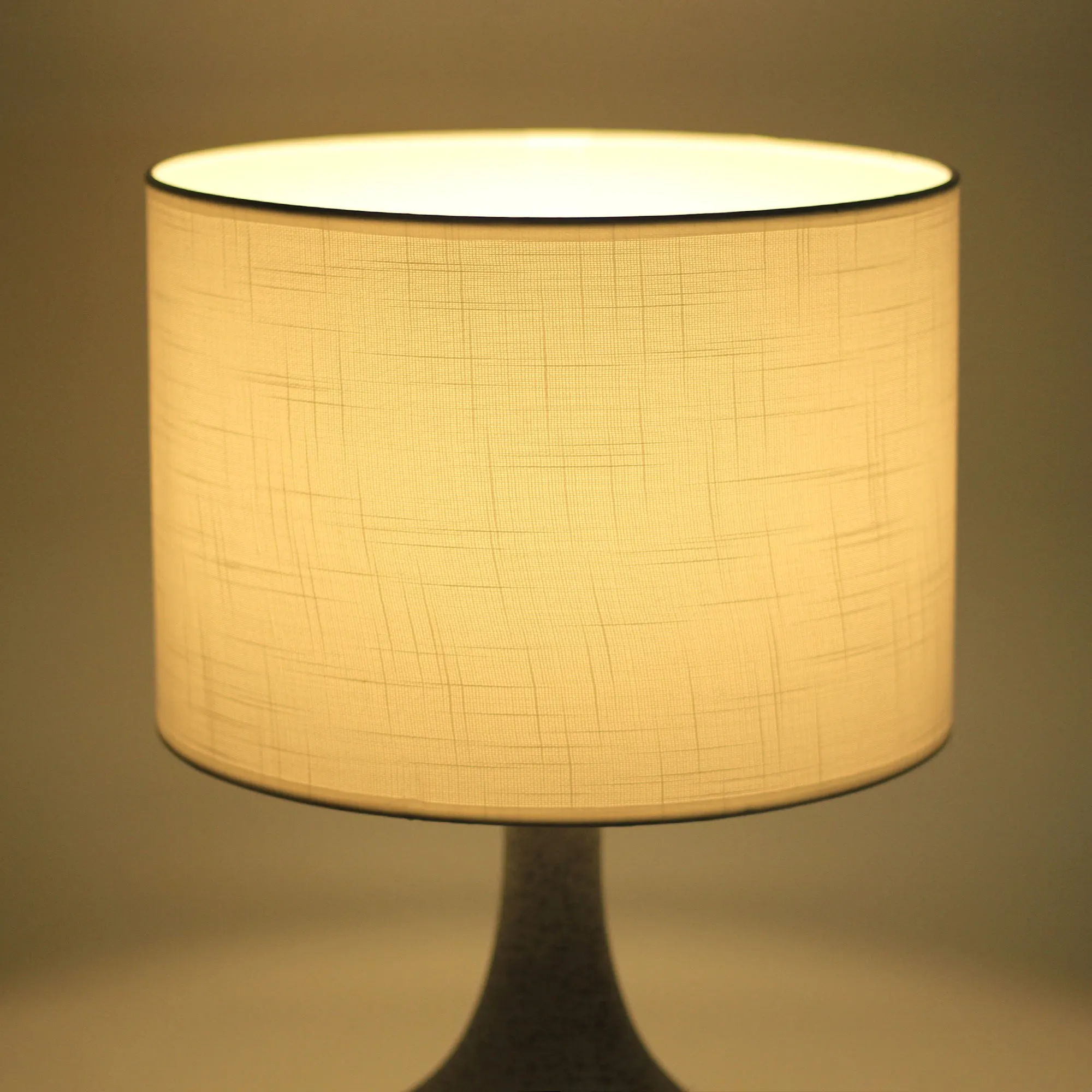 Large Ceramic Base Table Lamp, Drum Shade - Symfonisk